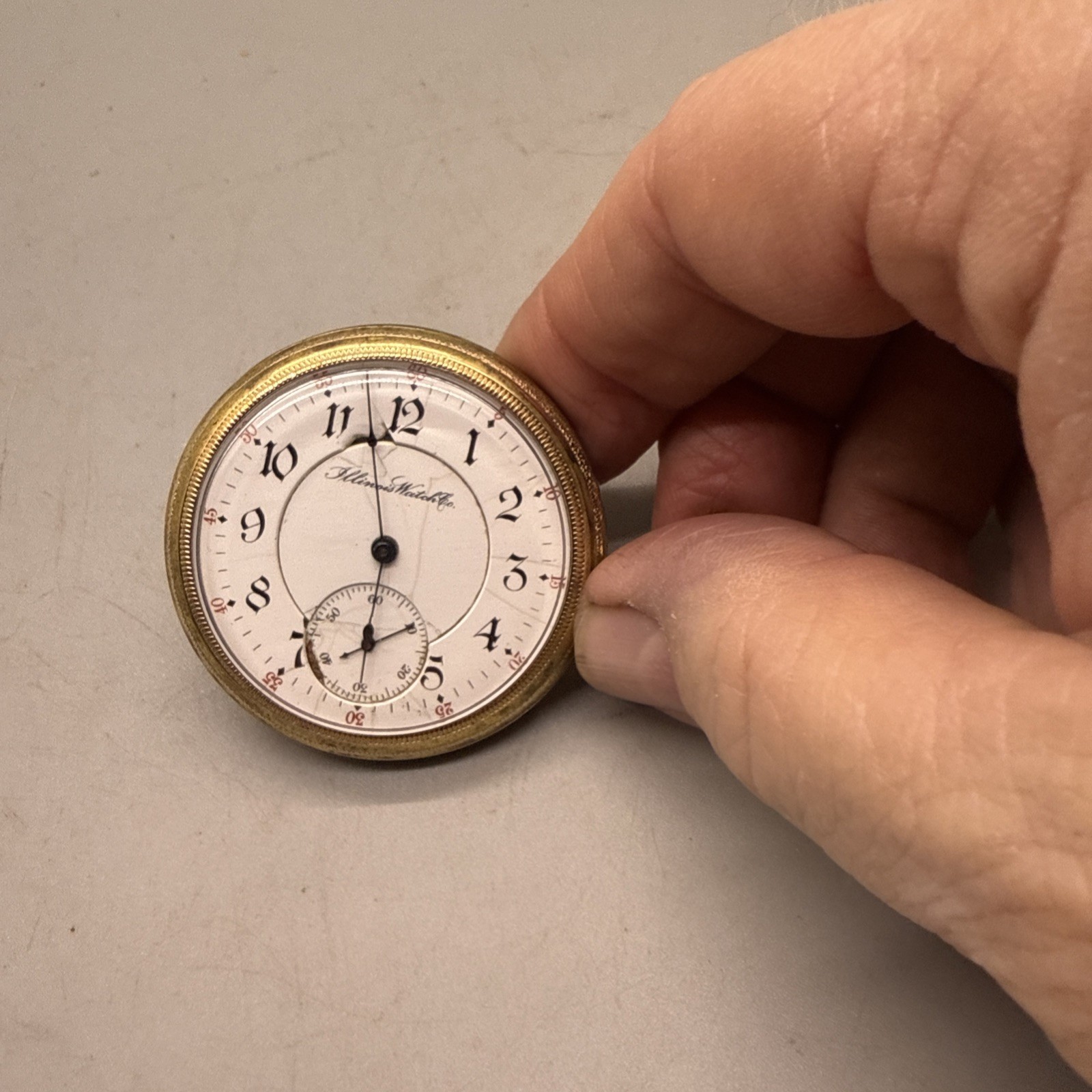 Illinois 16s 17 Jewels Side Winder Level Set Pocket Watch It Ticks Strong