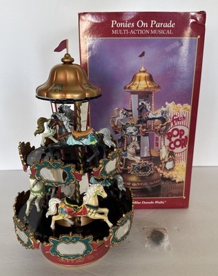 Enesco Small World Of Music Ponies On Parade Multi Action Musical Carousel 1997