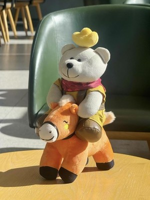 2026 China Starbucks Year of the Horse Riding Bearista Plush GIFT