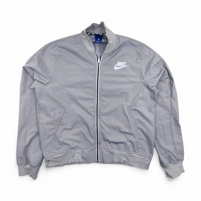 Nike Windbreaker Damen M Grau Vintage Windjacke Regenjacke Retro