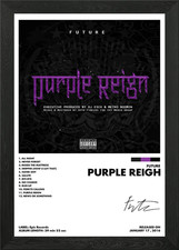 Future Purple Reign Framed Wall Art Poster Canvas Print Picture