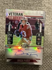 2024 Contenders Optic Update Brock Purdy Auto On Card Veteran Ticket Silver /50