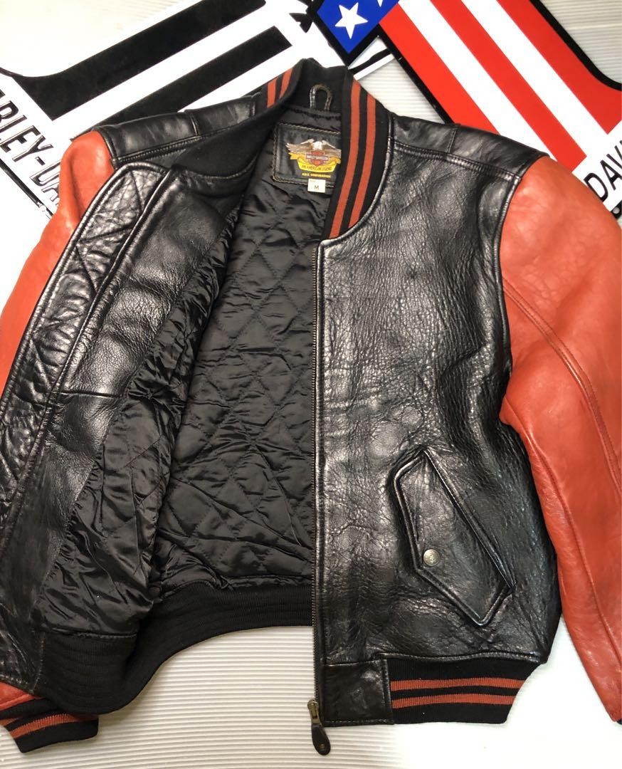 [Rare] Harley Davidson sheepskin rider's jacket Size: M Black/Red LTD From JAPAN image 9