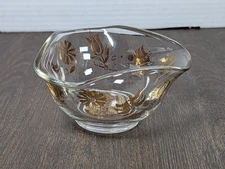 VTG Georges Briard Persian Garden Gold Glass Bowl Candy Nuts Cocktail Slices