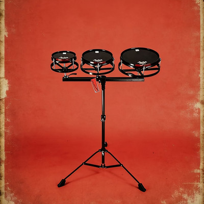 Beatello 3pc Roto Tom Drum Set 6'' 8'' 10'' w/ Stand Add-On Kit Adjustable Height