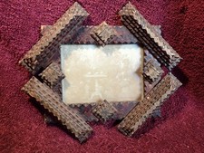 ANTIQUE HANDMADE TRAMP ART WOOD FRAME FOLK ART SWEDEN SWEDISH