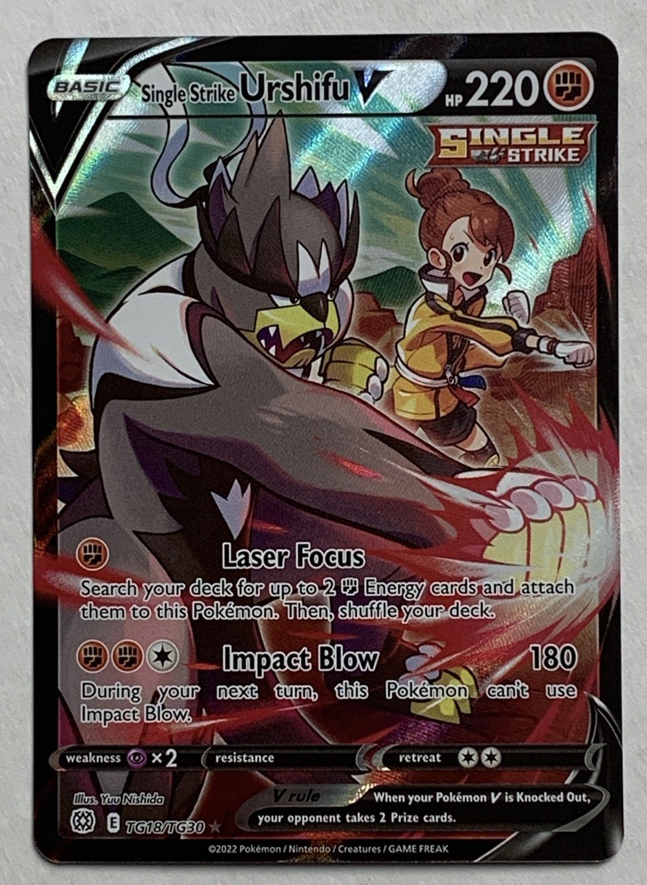 Pokemon Brilliant Stars Single Strike Urshifu V TG18/TG30 Trainer Gallery NM