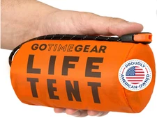 Go Time Gear Survival Life Tent • 2 Person Mylar Emergency Shelter Tube Tent 