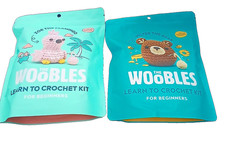  2 pack Woobles Walter The Bear  Zoe the Flamingo Crochet Kit for Beginners