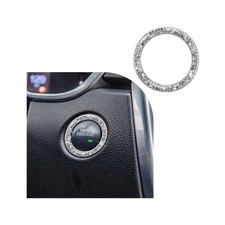 Bling Crystal Double Rhinestone Car Engine Start Stop Decoration Ring, Push S...