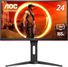 AOC C24G1A 24" Curved Frameless Gaming Monitor, FHD 1920x1080, 1500R, VA, 1ms