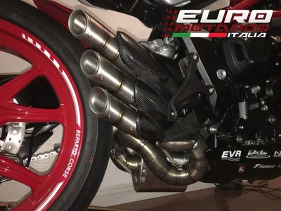 MV Agusta Brutale Dragster 675 800 11-15 Silmotor Auspuff Full Titan