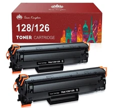 Toner Kingdom compatibl Cartridge Replacement for Canon 128 CRG128 126 Black 2pk