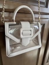 MMS Womens Clear Crossbody Bag Purse Stadium Security Approved Adjustable Strap
