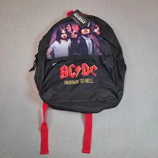 AC/DC Highway to Hell Rocksax Backpack 17" Black Red NWT 2022 Licensed