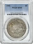 1901 MORGAN SILVER DOLLAR PCGS XF45