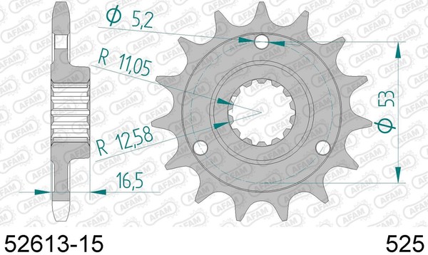 Pignon 52613-15 Pa. 525 Ducati 998 S Bayliss Bostrom 998 2002-image