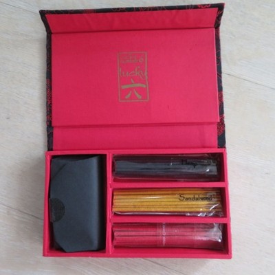 Lucky Number 6 Incense Gift Set Sandalwood Patchouli Hemp Scents Decorative Red