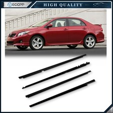 For 2009-2012 Toyota For Corolla Front Rear Door Window Seal Belt Molding