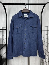 Peregrine Tweed wool herringbone made in England overshirt