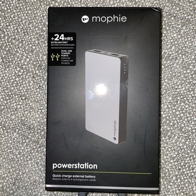 Mophie Gray Powerstation 24 Hour Quick Charger External Battery 6000 mAh NIB