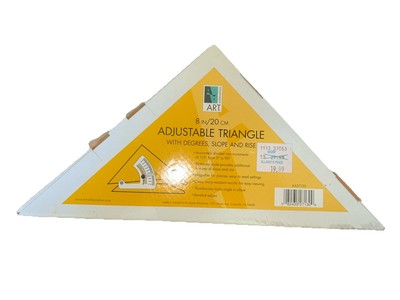 Art Alternatives Tru-Angle Adjustable Triangle 8 In/ 20 cm Acrylic Free Shipping