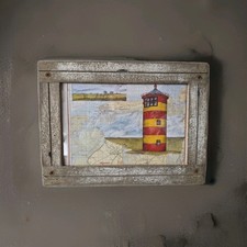 Ole West Kunstdruck Gerahmt "KÜSTENLAND" Pilsumer Leuchtturm