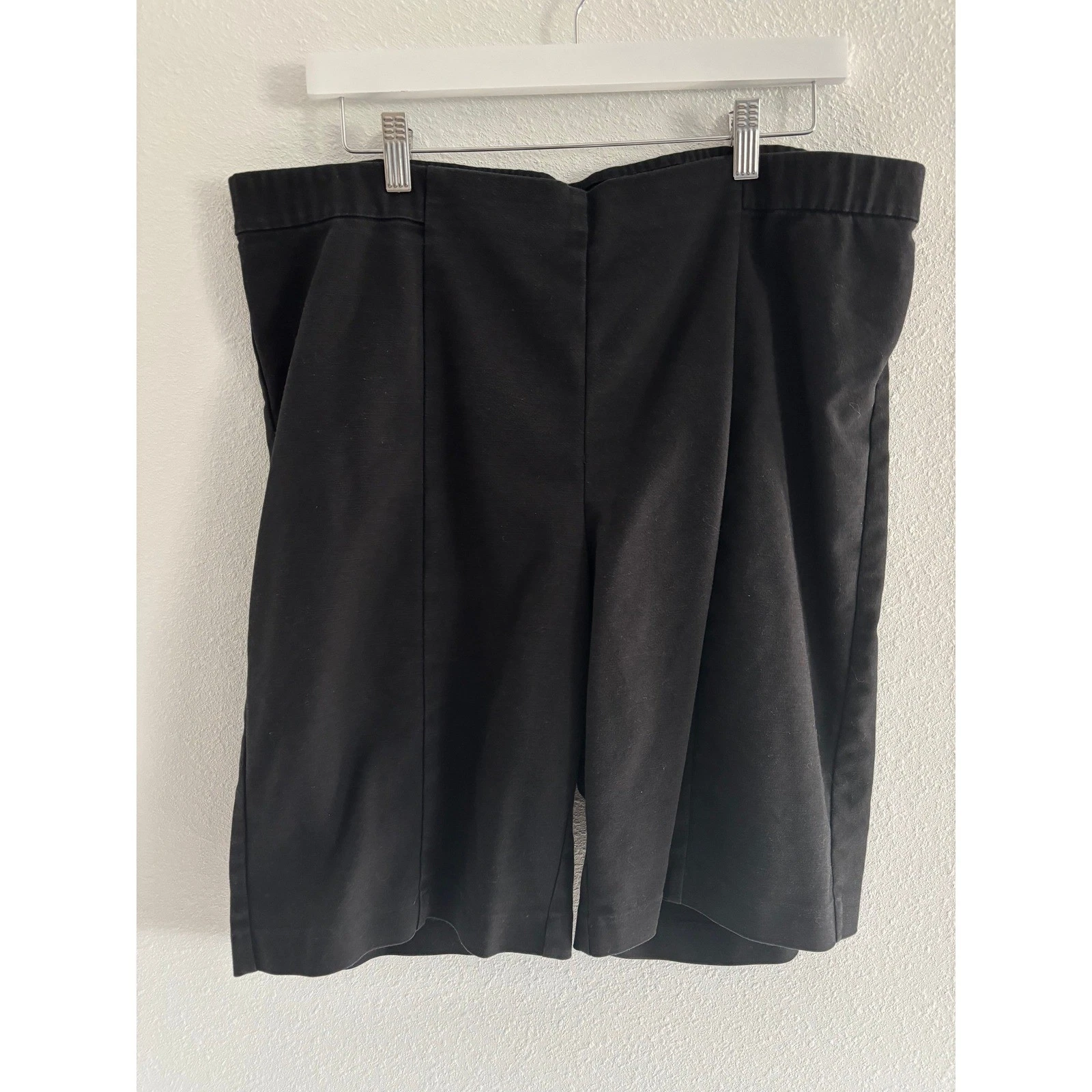 J Jill Shorts Womens 18 Black Cotton Blend Stretch Beach Coastal Modest Bermuda