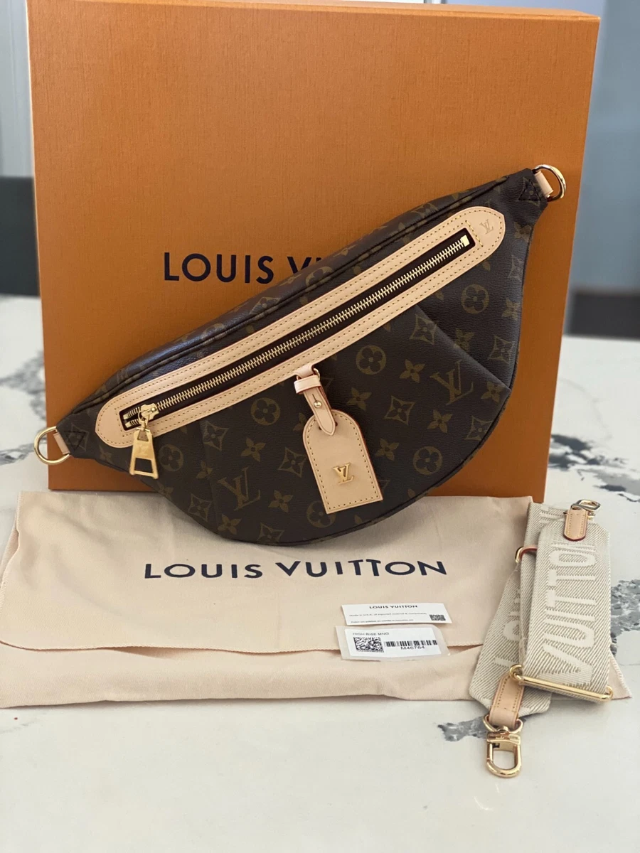 Louis Vuitton High Rise Bumbag Monogram in Coated Canvas with Gold