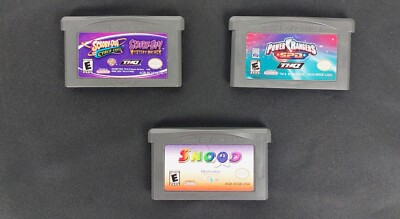 Lot 3 GBA Games Power Rangers SPD Snood Scooby-Doo Mystery Mayhem & Cyber Chase