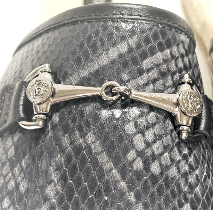 Class By Roberto Cavalli Snake-Embossed Leather & Faux Fur  display picture 1