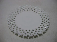 Unbranded Milk Glass Open Lattice Edge Bowl/Plate