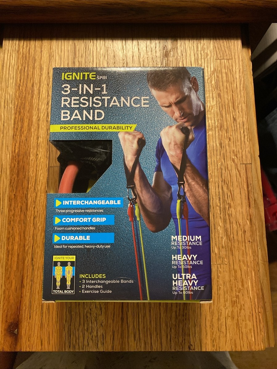 Ignite Spri 3-in-1 Resistance Band Kit Interchangeable Bands