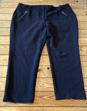 Worthington NWT 47 Women  s Zip Pocket Ankle Pants Size 24W Black O5