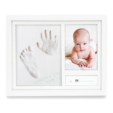 baby handprint and footprint keepsake solo frame