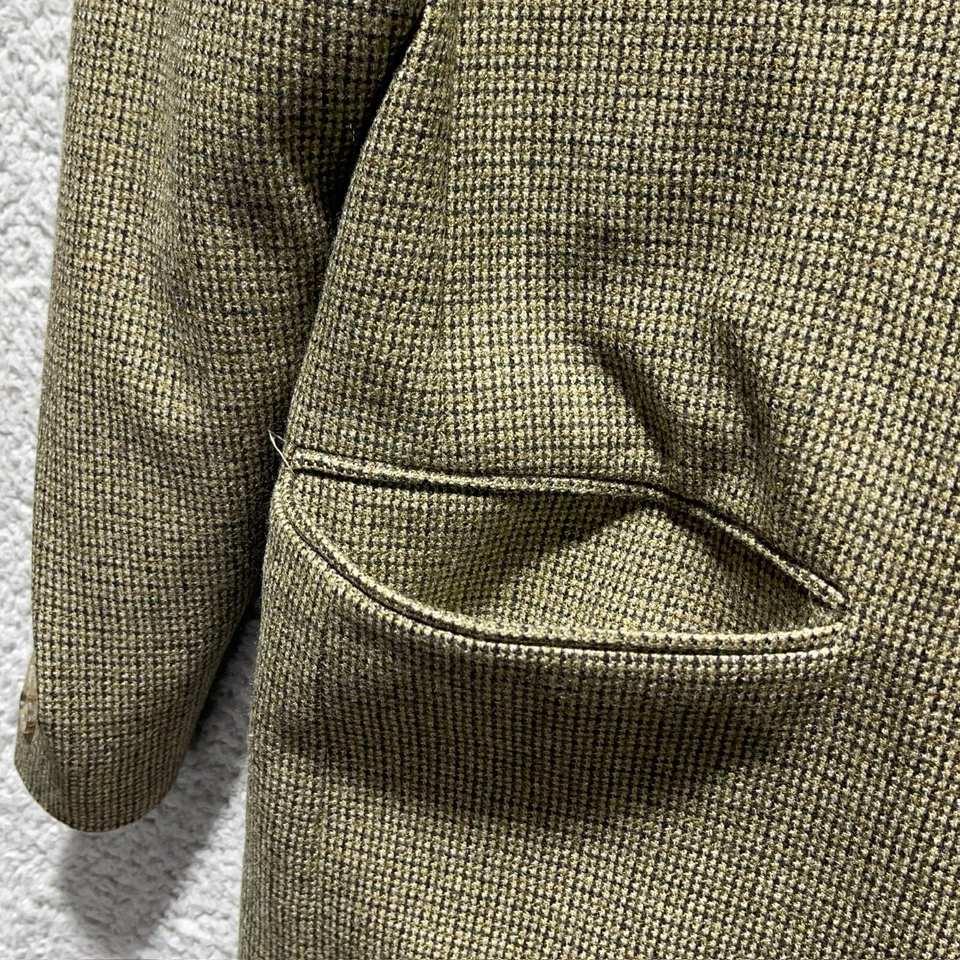 Chaqueta Blazer Deportivo Club Room Para Hombre Marrón Talla 42R 3 Botones Mezcla Lana Cachemira Foto 4 de 4