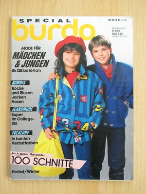 Burda Spezial E 865 100 Modelle Herbst/Winter 1986, vintage Gr. 128 bis 164