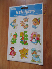 Vintage 80's Eureka Fairy Tale Stickers 4 Sheets 36 Stickers MIP