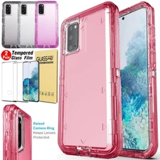 For Samsung Galaxy S20/Plus/Ultra Clear Protective Case Cover / Screen Protector