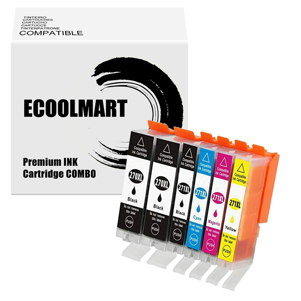 6PK Ink Cartridges for PGI-270XL CLI-271XL Pixma MG5720 MG6820 TS8020 TS9020
