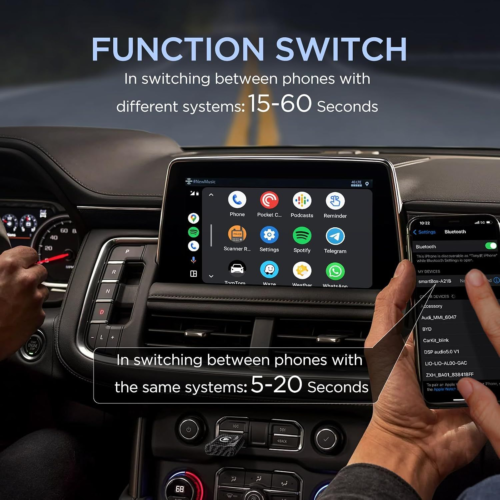 MSXTTLY Wireless Android Auto & Carplay Adapter, 2 IN 1 Stick... - Bild 3 von 6