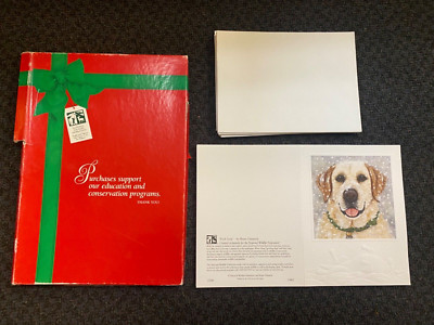 SNOW DOG CHRISTMAS CARDS NATIONAL WILDLIFE LOT 15 Very Nice Texture Papers