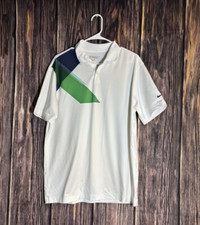 Nike Golf Tour Performance Mens Dri-Fit White Short Sleeve Polo Shirt Size M