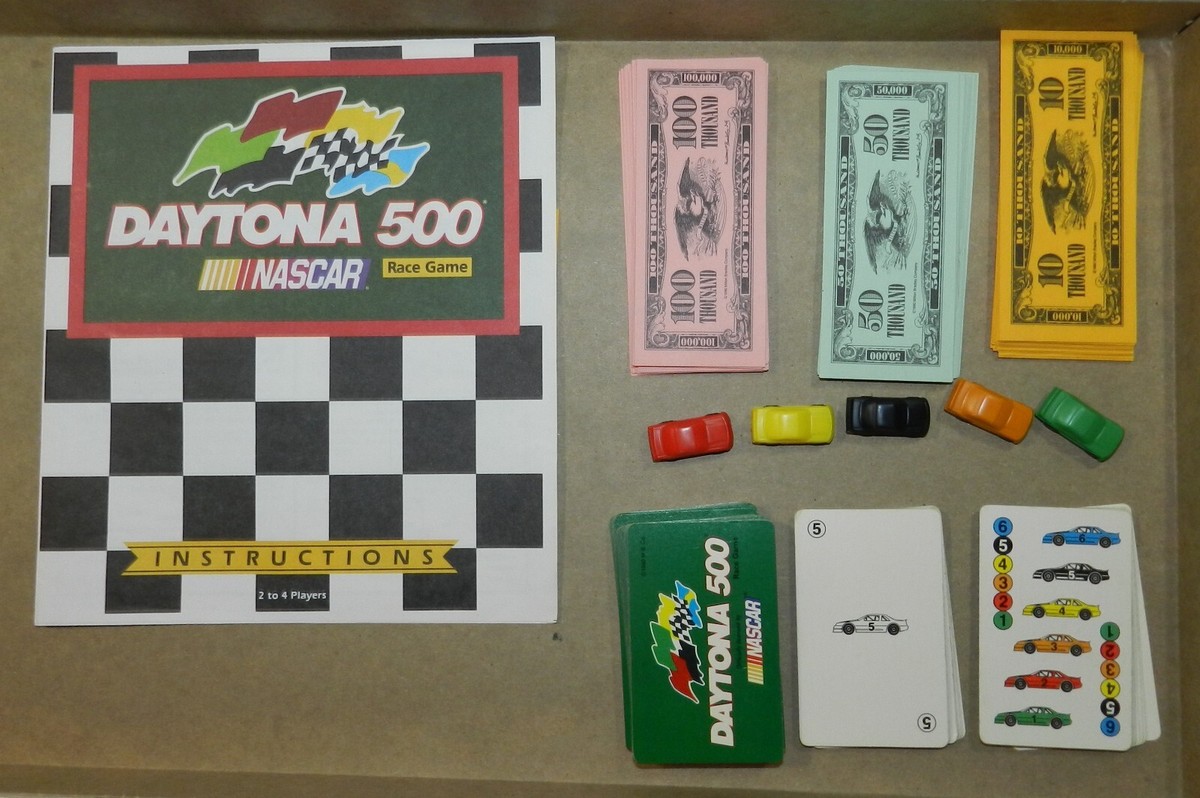 Jeu De Société Daytona 500 – Milton Bradley, Jeu De Course Vintage, Complet, état D'occasion