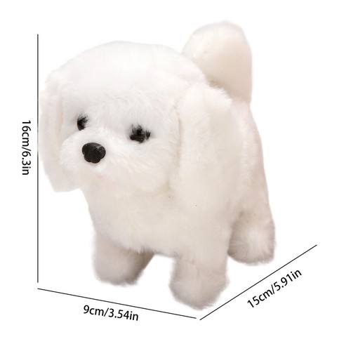 Electronic Plush Puppy Toy Walking Barking Plush Dog Stuffed Animal Kids Toy - Picture 6 of 15