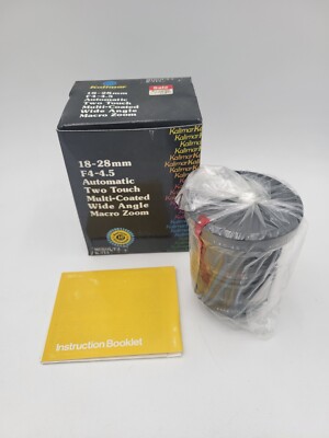Kalimar 18-28mm F4-4.5 with Minolta Mount Automatic Two Touch Wide Angle Lens 