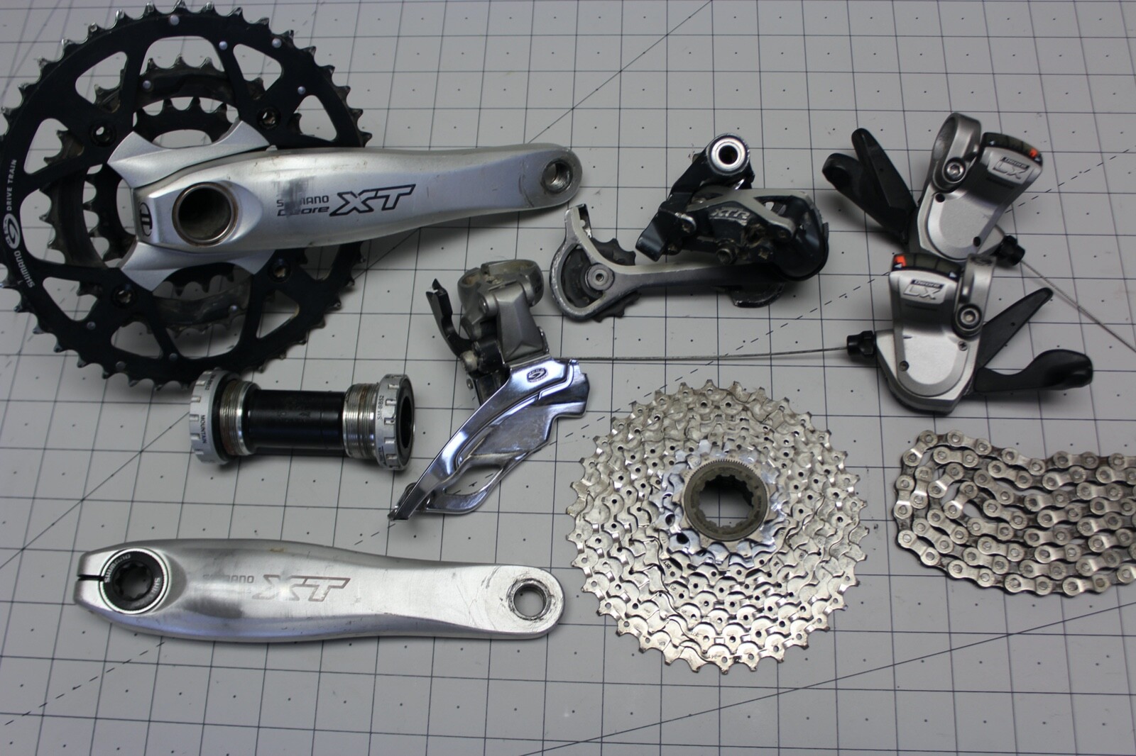 Shimano LX/XT/XTR Group 3x9 Speed Drivetrain Mountain Bike M971 | eBay