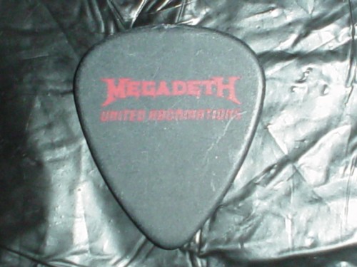 MEGADETH Logo & Dave Mustaine Signature 2007 Abominations Tour GUITAR PICK