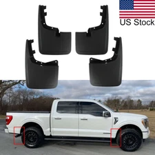 4PCS Front & Rear Mud Flaps Splash Guards Mudguard For 2021-2023 Ford F-150 F150