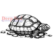 Tortoise, Cling Unmounted Stamp 3.25'' x 1.5'' DEEP RED STAMPS 3X405600 